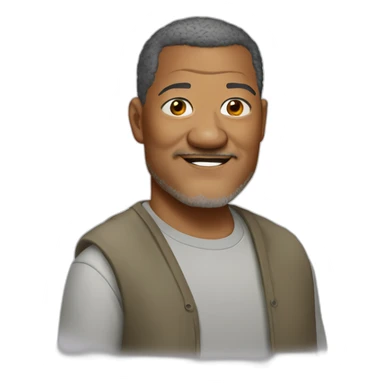 laurence-fishburne cartoon wearing shirt sticker