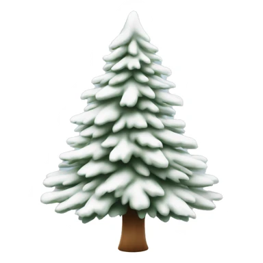  actual white fir christmas tree isolated.  sticker