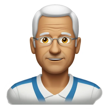 65yo man tennis balding  sticker