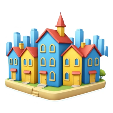 Gible-stylelittle city and small home sticker