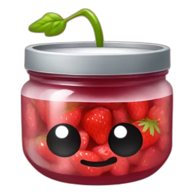 pot de confiture de fraise sticker