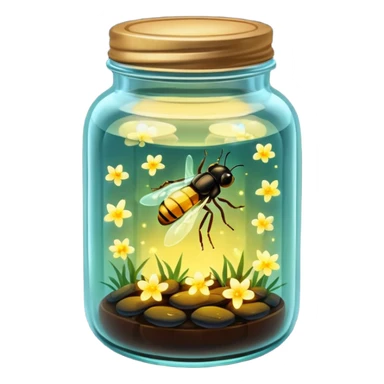 fireflies in a jar sticker