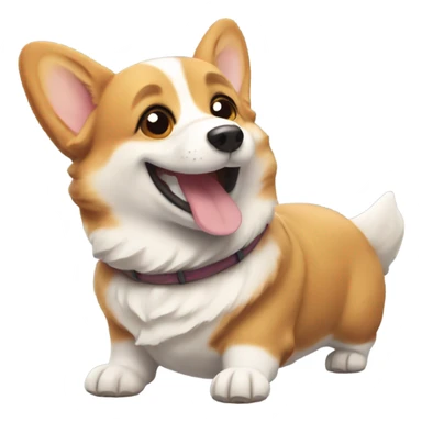 Happy corgi sticker
