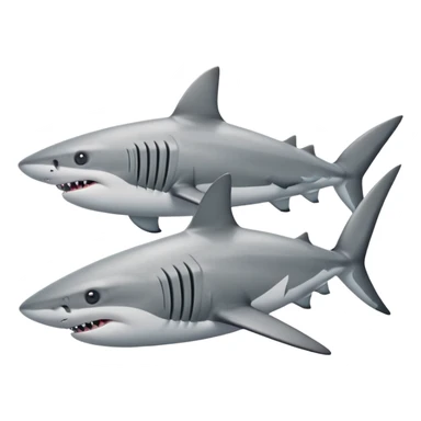 Put the shoes on the fins of the shar sticker