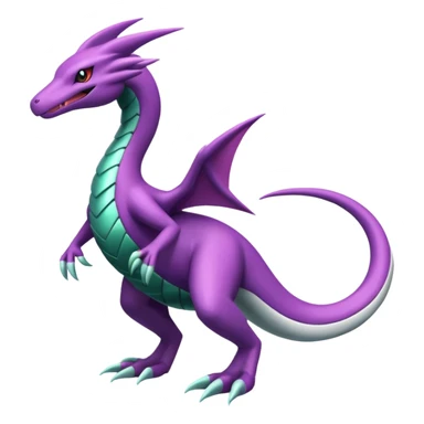 Shiny Green and Purple Salazzle-Seviper-Silvally-Dialga-fusion sticker