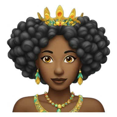 Black woman Queen of rio carnival sticker