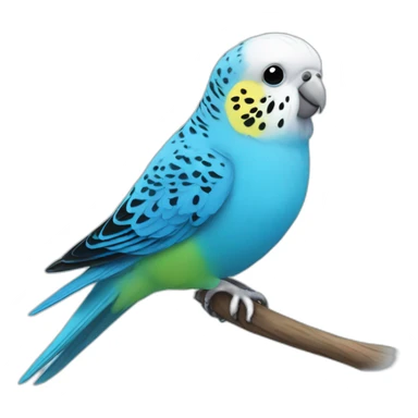Blue cute budgie  sticker