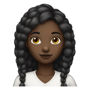 Black hare girl white skin sticker