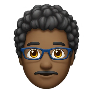 Mec aux cheveux bleus sticker