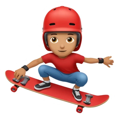 Skater with red skateboard sticker