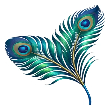 Small peocok feather as emoji sticker