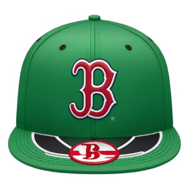 Red Sox’s Hat green color hat with White color B logo sticker