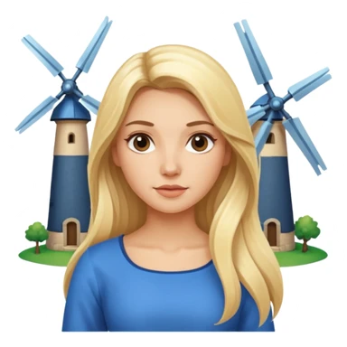 women with Windmills sticker