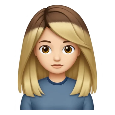 pelo con mechas californianas sticker