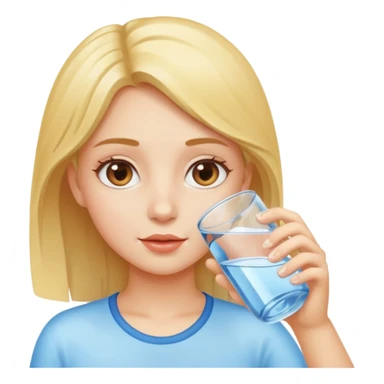 Beautiful girl drink water sticker