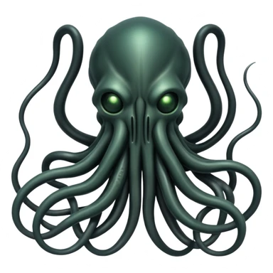 tangled black cables creating a dark biomechanical Cthulhu, Giger style sticker