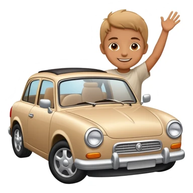 child on top of car  sticker