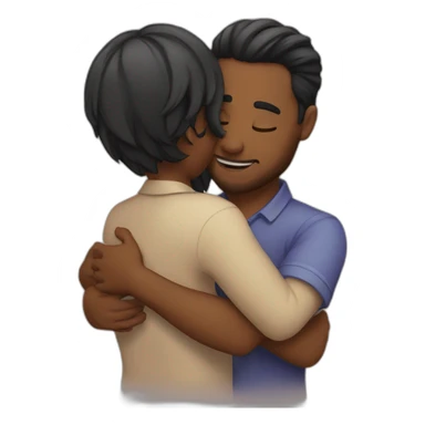 Romantic hug sticker