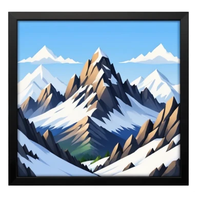 Siete montañas sticker