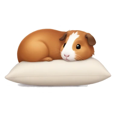 Guineapig cuddling a soft pillow sticker