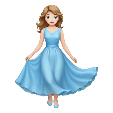 priscilla in movie pastel blue dress sticker