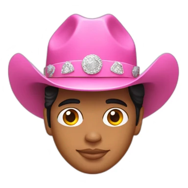 Elvis Presley with pink cowboy hat sticker