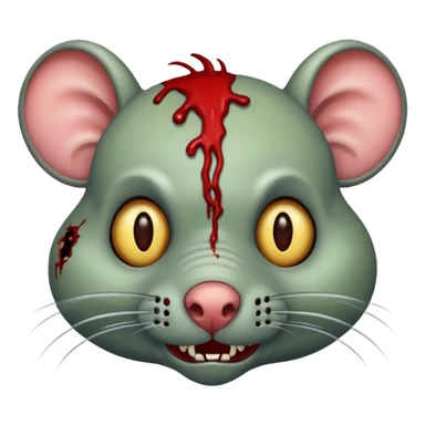 Zombie rat face sticker