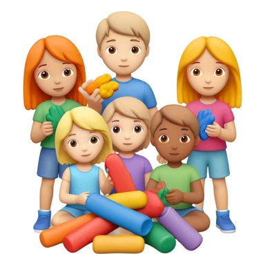 Children will make modeling out of plasticine sticker