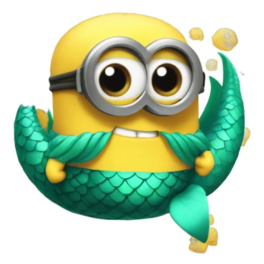 mega minion with mermaid tail sticker