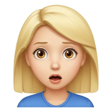 girl surprise face sticker