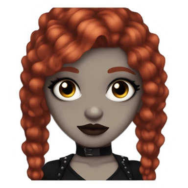 Red hair goth girl sticker