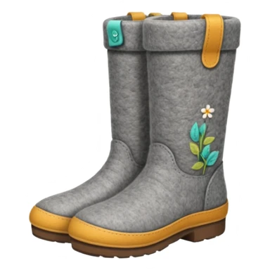 felt boots made entirely of felted wool without soles sticker