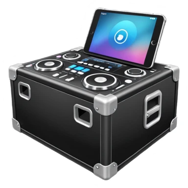 DJ sound box stage 2d angle  sticker