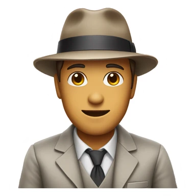Make an emoji of a person wearing a fedora sticker