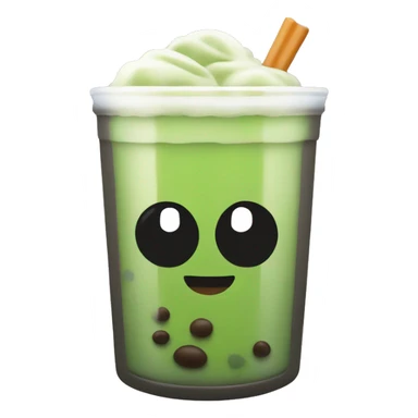 matcha boba tea sticker