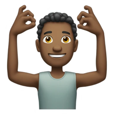 a weird guys with three arms sticker