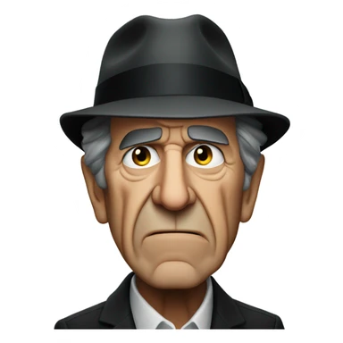 Leonard cohen very angry sticker