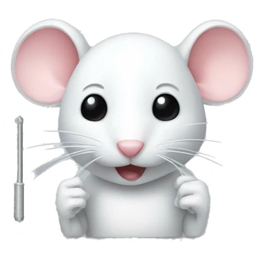 white mouse with Rota rod sticker