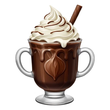 iced chocolate in fancy cup sticker