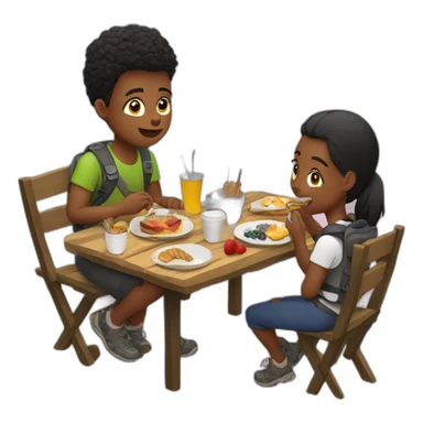 Hiking and eating brunch at the same time sticker