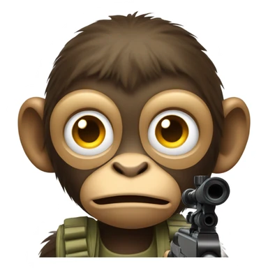 Monkey with sniper  sticker