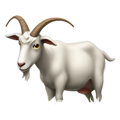 the goat is chewing grass bent over sticker