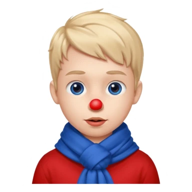 Kid with red nose and scarf











 sticker