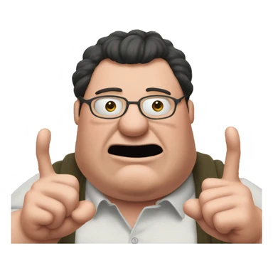 Peter Griffin with long nails saying "GWORL" sticker
