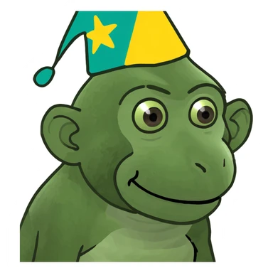 Monkey birthday sticker