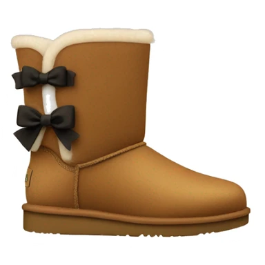 Ugg tasmans hazelnut colored with bows on them sticker