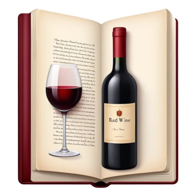 black book with a picture of wine on the cover sticker