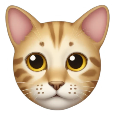 cat with spots peeking out sticker