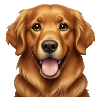 Dark Toasted copper colored golden retriever  sticker