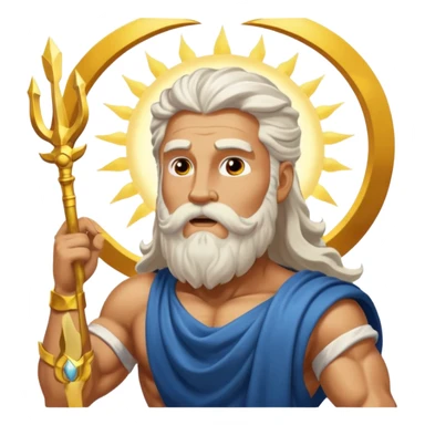 zeus and his glory behind him sticker